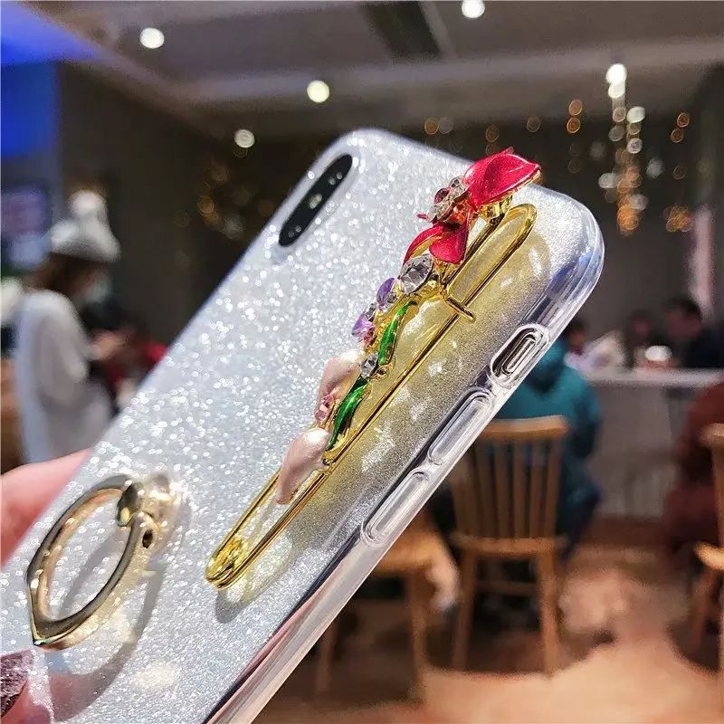 CBL для Apple iPhone 7 Plus 8 6 S чехол цветок мягкий пластик Coque X XS Max XR силиконовый 5 5S SE 4S