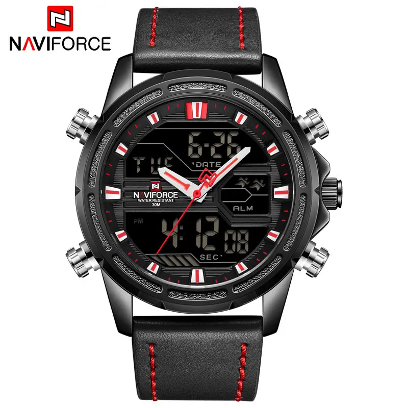 NAVIFORCE Топ люксовый бренд кварцевые часы из нержавеющей стали мужские