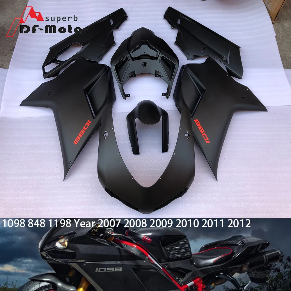 Комплект обтекателей из АБС-пластика для Ducati 1098 848 1198 2007 2008 2009 2010 2011 2012
