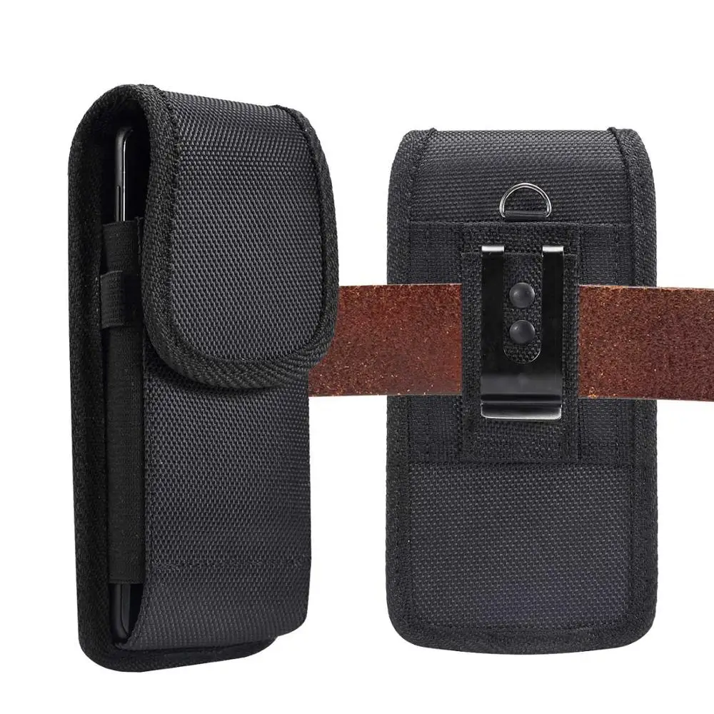 4.7-6.9 inch Mobile Phone Waist Bag for iphone XR xiaomi huawei Hook Loop Holster Pouch Belt Waist Bag Cover for Samsung Case