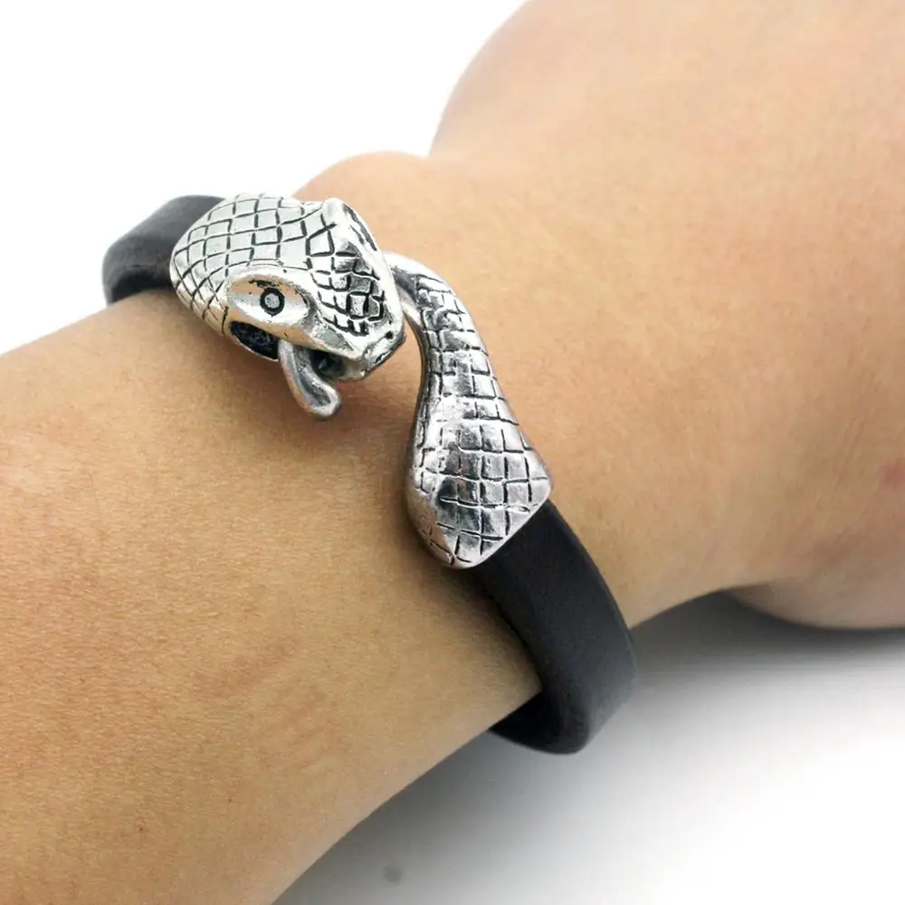 Ручной кожаный браслет для мужчин AaaZee винтажный ручной работы с застежкой в виде