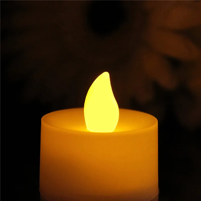 Набор из 24 янтарных светодиодных беспламенных чайных свечей на