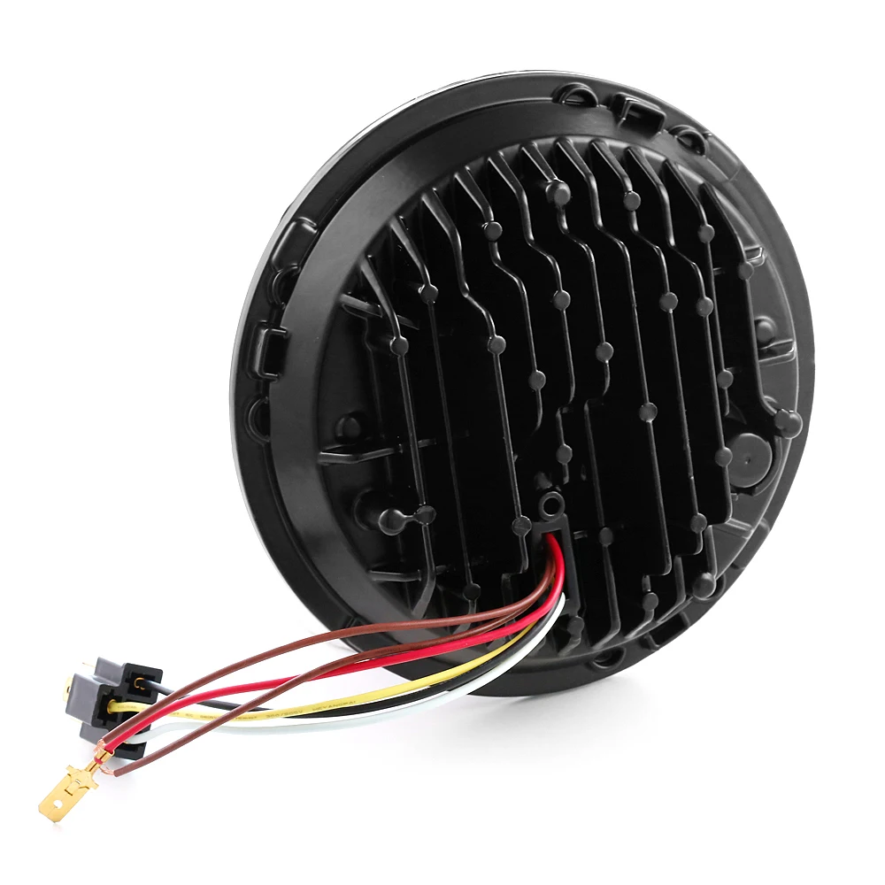 Светодиодный круглый 7 дюймовый мотоцикл фара с поворотниками Hi/Lo луч проектор