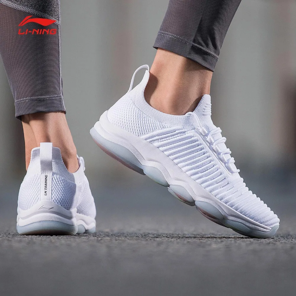 Li-Ning/Женская обувь для тренировок на подкладе; дышащая Спортивная обувь для фитнеса; удобные кроссовки; AFJN016 SJAS18