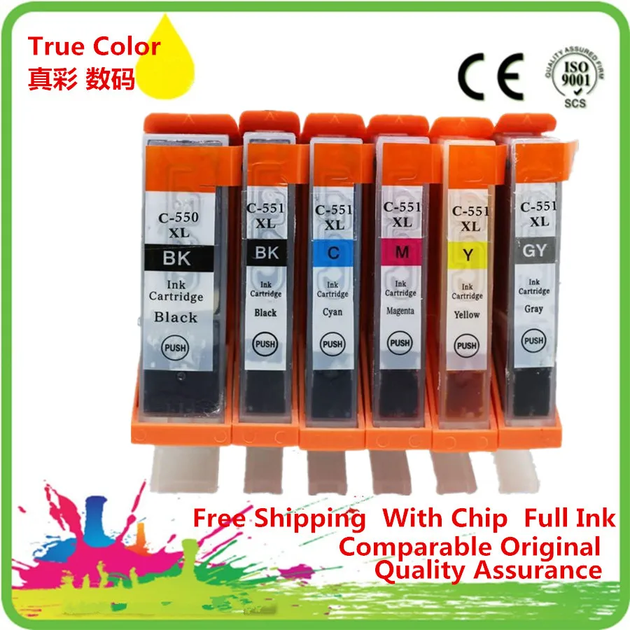 Replacement PGI 550 PGI-550 CLI-551 PGI-550XL PGI-550BK CLI-551BK PGI550 Ink Cartridge For Canon MG6350 MG7150 IP8750 | Компьютеры и