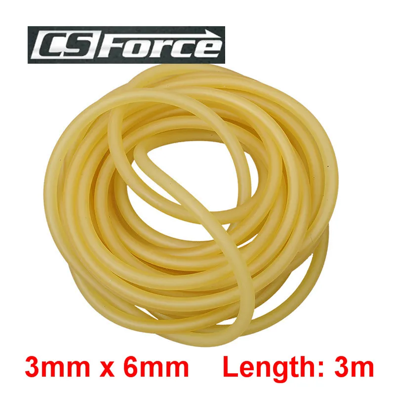 3mm x 6mm Natural Latex Slingshots Rubber Tube 3m Tubing Band for Hunting Catapult Elastic Part Fitness Bungee Equipment 3060 | Спорт и