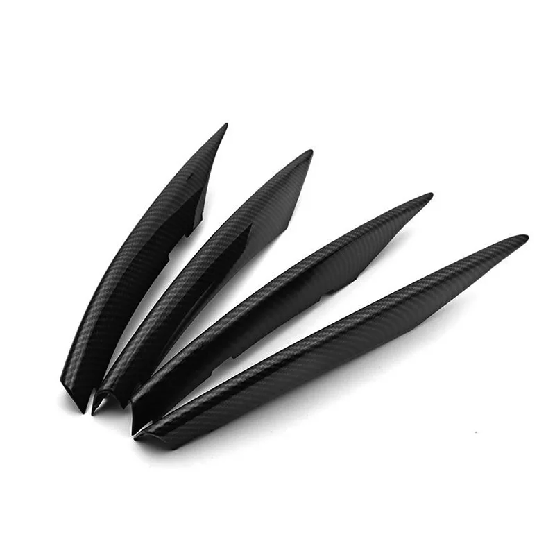 Carbon Fiber Color Автомобиль голове стиль накладка на Противотуманные фары рейки украшения крышки отделки 4 шт для Mercedes Benz класс A180 200 авто аксессуары - Название цвета: Carbon Fiber Color