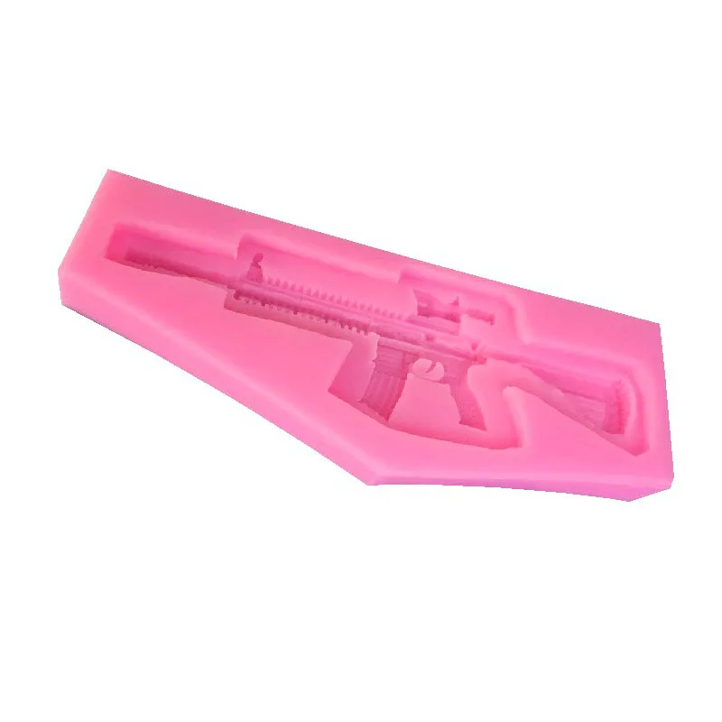 Sniper Rifle Model Gun Fondant Molds Liquid Silicone Soap Clay Mold DIY Cake Decor Chocolate Candy Cookie Ice Mould Baking Tool | Дом и сад
