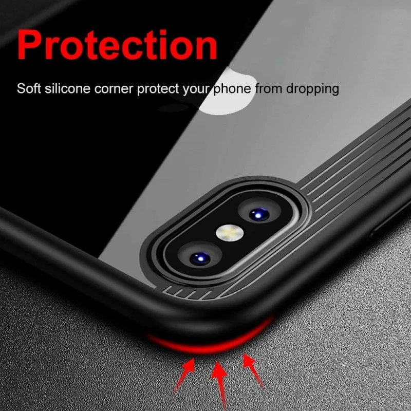 Dikes Luxury Shockproof Phone Case For iPhone XR XS Max Ultra Thin Transparent Cover Coque Fundas Capa |