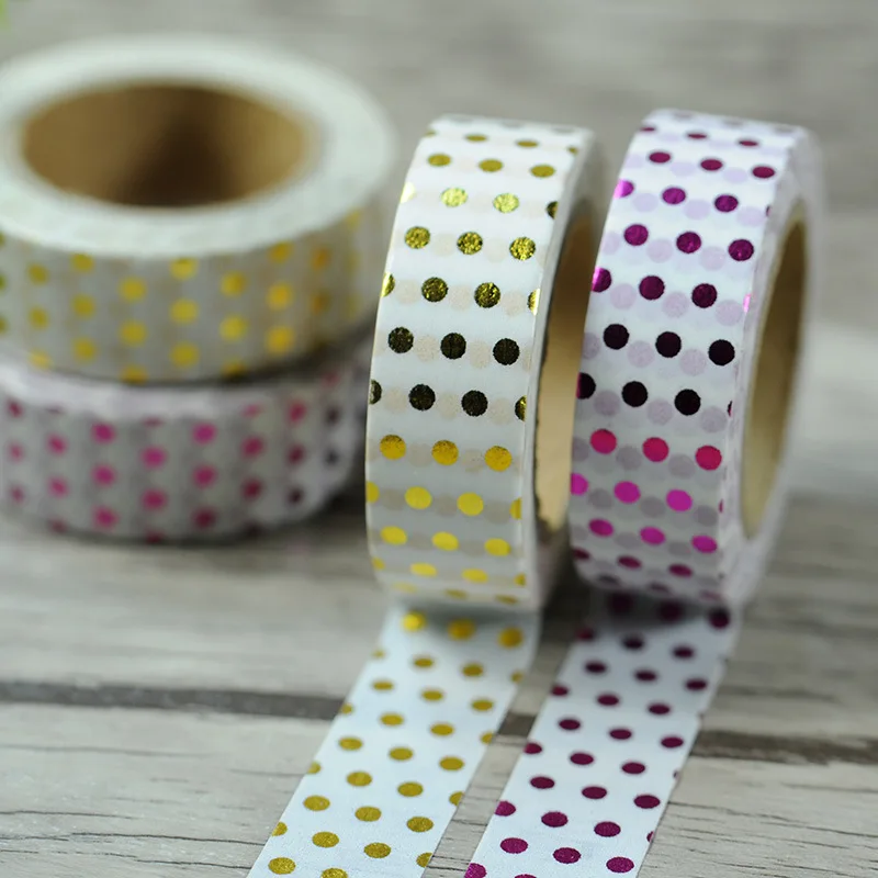 

New Arrival Foil Tape Love Heart Pattern Scrapbooking Christmas Washi Tape Kawaii Cute Decorative Paper Crafts Washi Paper