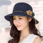 Шляпа женская Соломенная с цветами, однотонная пляжная Панама от солнца, летняя Панама, 2018