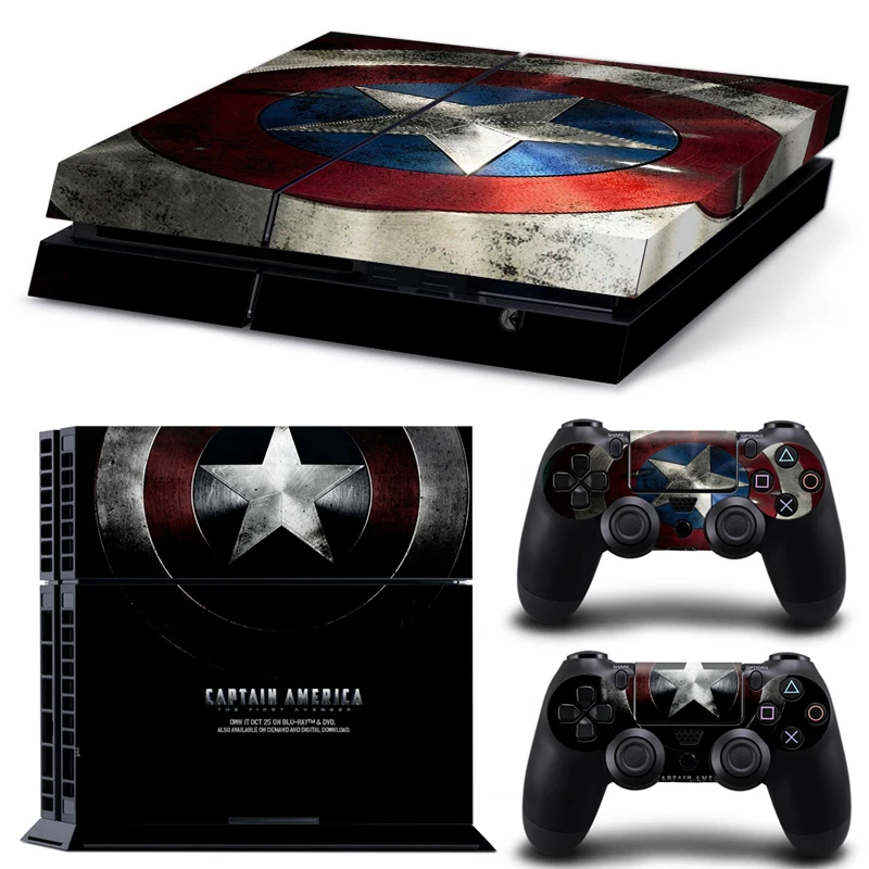 OSTSTICKER капитан герой щит виниловая наклейка кожи наклейки для sony PS4 консоли|stickers