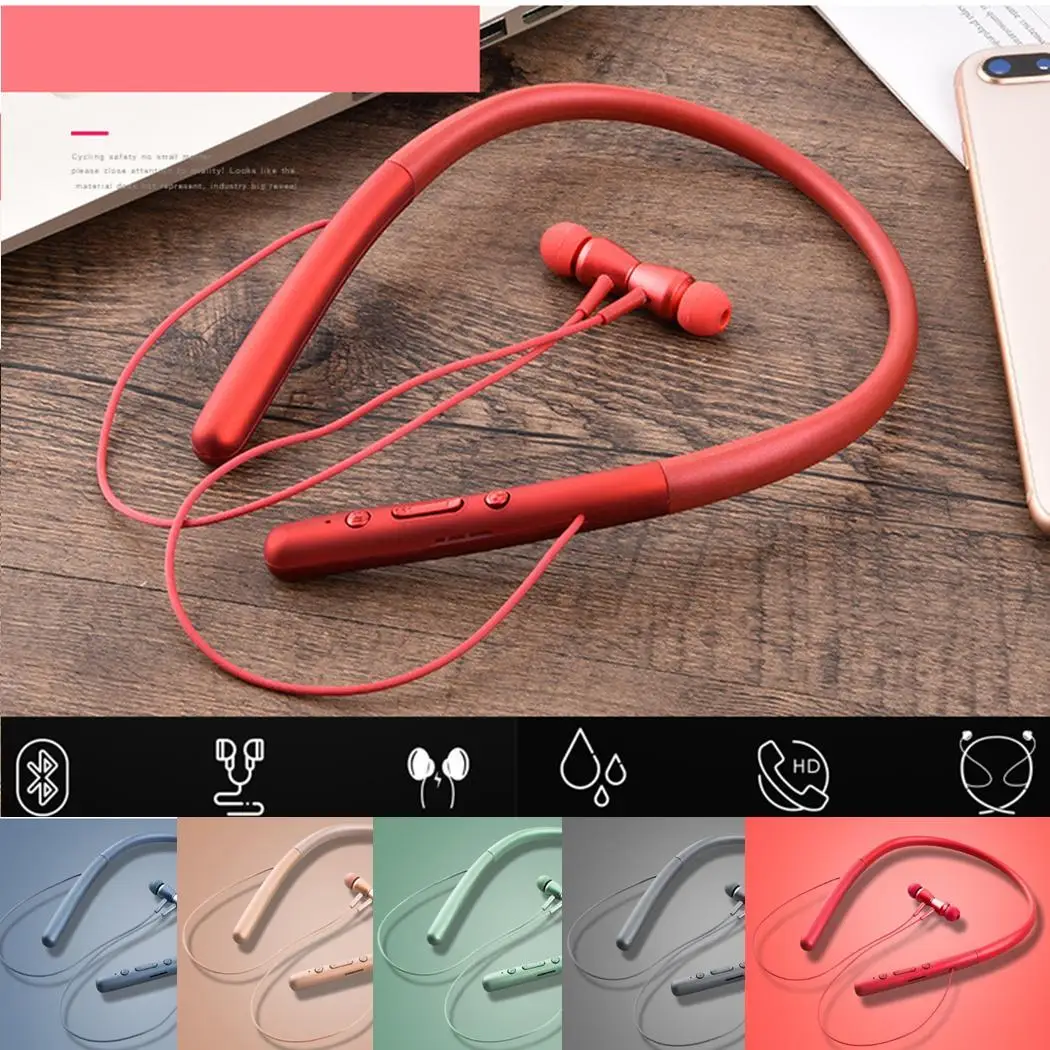 Шейные наушники бинауральные стерео шумоподавление беспроводные Bluetooth HiFi