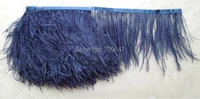 2meterslot5 612 15cm height dark blue ostrich feather trim fringe on satin header1 plyhome decoration accessories