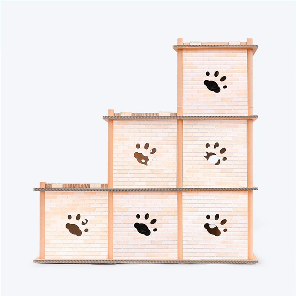 

5 Pieces/lot Corrugated DIY creative multi-deformation cat climbing frame cat scratch board cat claw toys