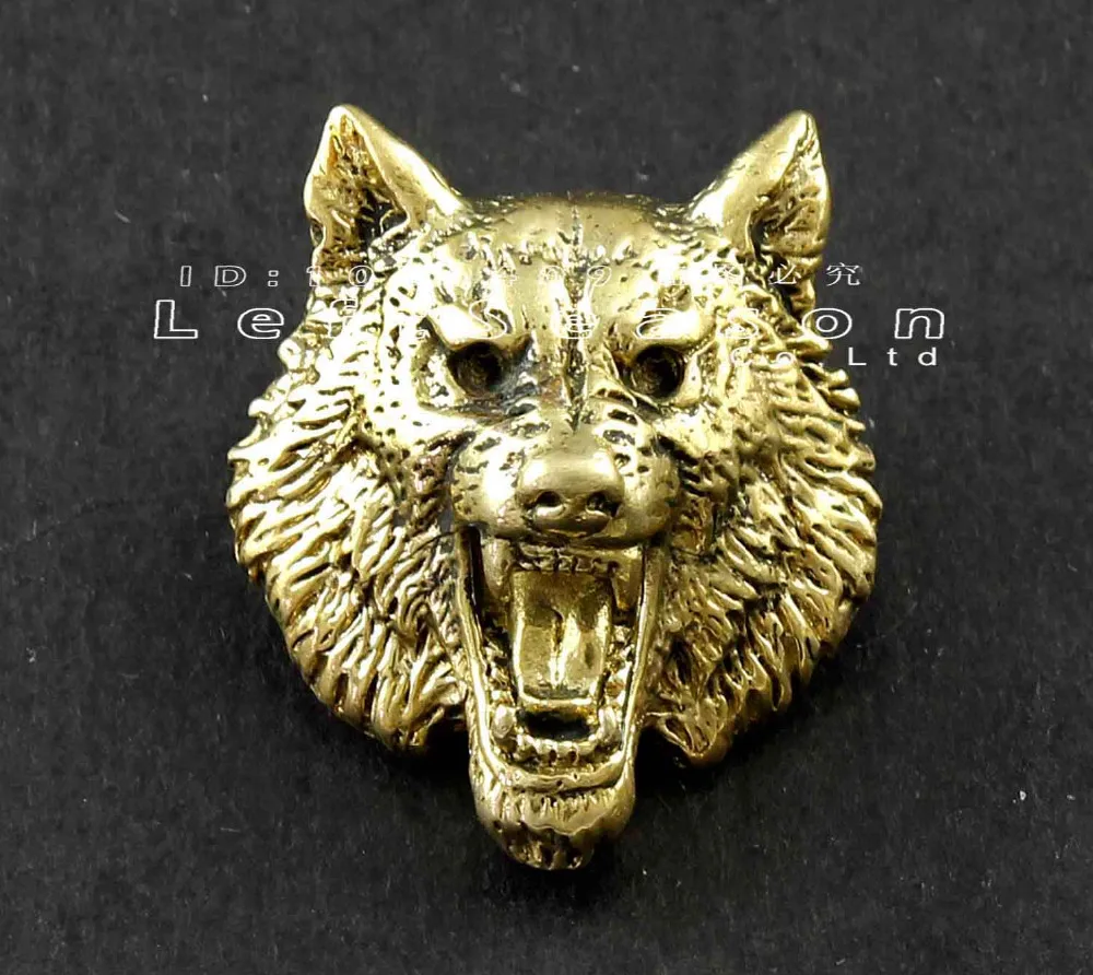 Твердый латунный кошелек с головой волка для байкера|brass screws and nuts|brass windbrass elbow |