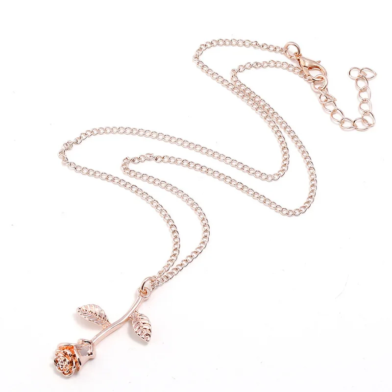Hot Sale Rose Flower Pendant Choker Necklace Bijoux Collier Femme For Women Statement Flowers Charm Maxi Boho Jewelry | Украшения и
