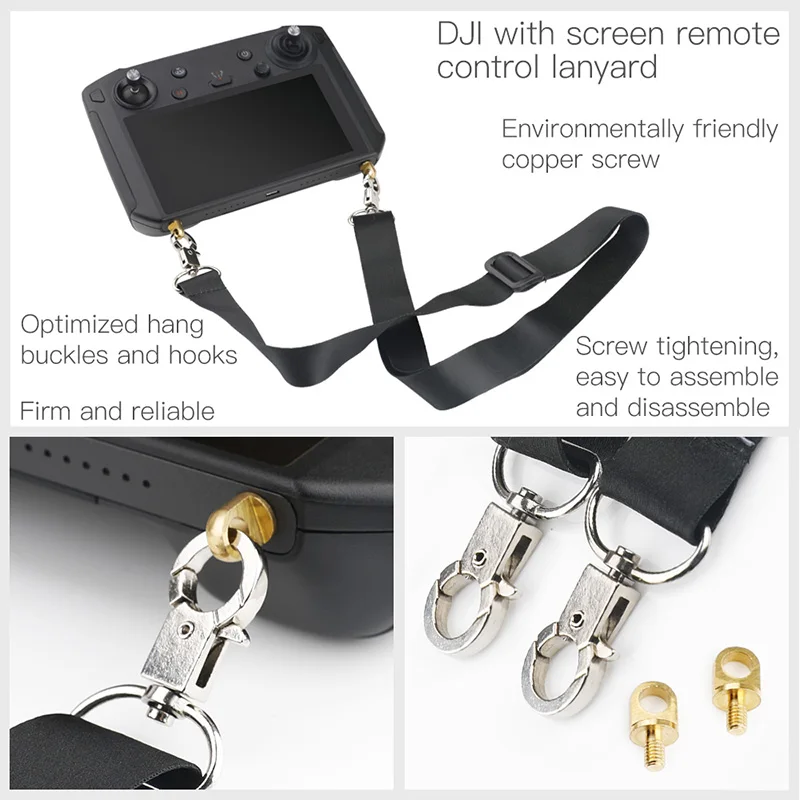 Ремень с металлической двойной подвесной пряжкой для DJI Smart Remote Controller Screen Sling Lanyard