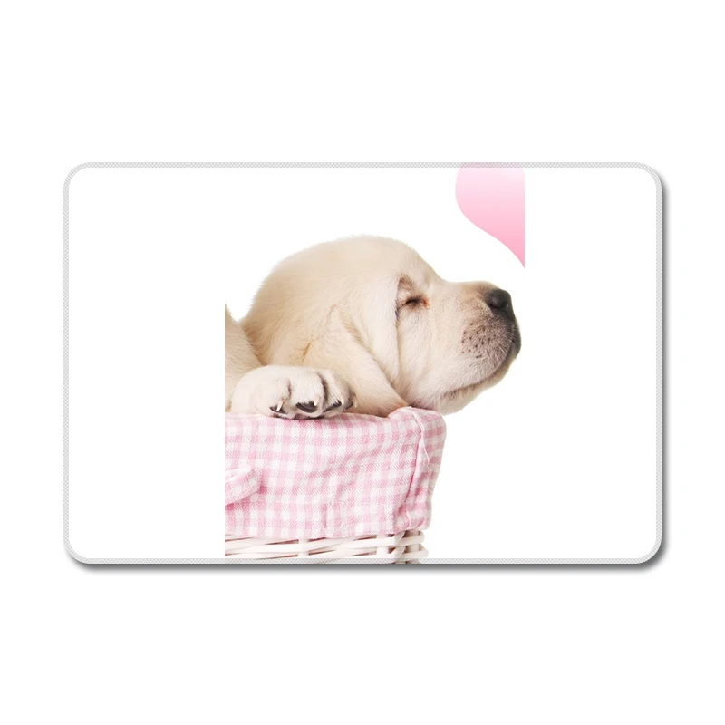 Pink Sweet Dog Puppy Pet Doggy Golden Hair Cool Designs Nature Rubber Table Mouse Pad Laptop Computer Enclosure Mousepad Mat | Компьютеры