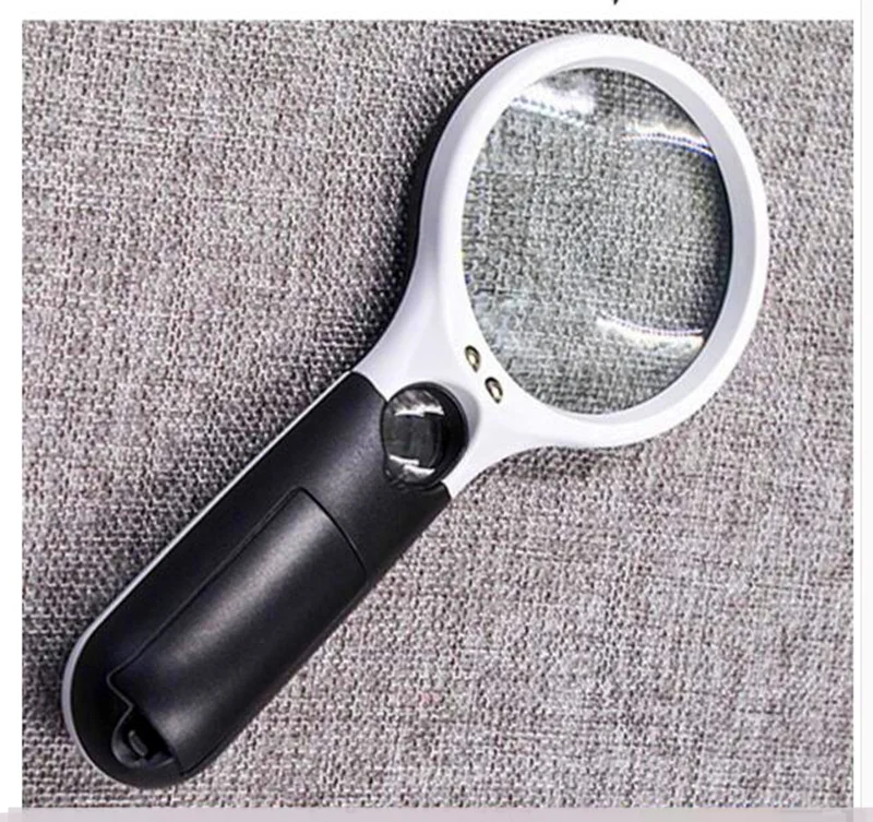 AIBOULLY 10 Times Magnification Handheld Magnifier With LED Light Outdoor Carrying Survival Tool Reading Recognition Antique | Инструменты