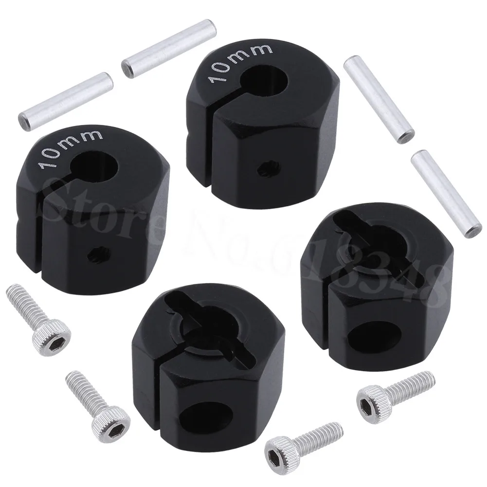 4pcs Aluminum 12mm Hex Wheel Hubs Thickness 10mm Drive Adaptors for 1/10 RC Crawler Car SCX10 Traxxas Trx4 Upgrade Parts | Игрушки и