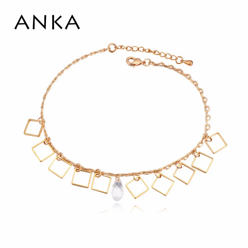 

ANKA brand barefoot trendy crystal anklets for women fashion summer sexy leg chain Jewelry with Crystal from Austria #121315