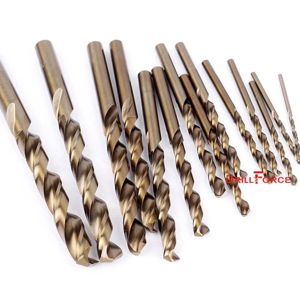 Drillforce 10 шт 7/32 &quot(5 6 мм) M35 HSS Кобальт Jobber длина спиральное сверло 135 сплит точка|spiral