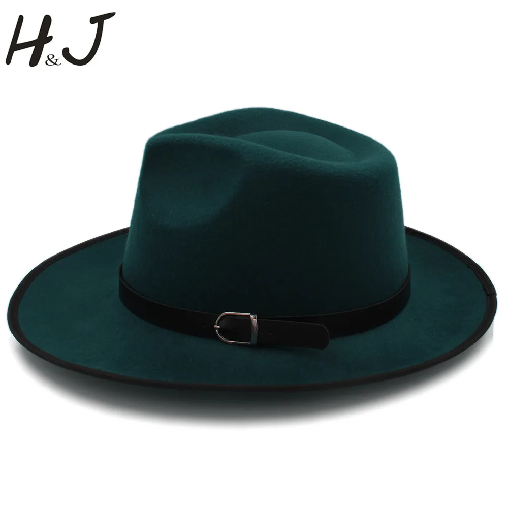 Женская Осенняя Фетровая Шляпа Fedora с широкими полями джазовая шляпа R Lady Queen Sombrero