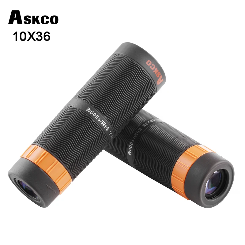 Монокулярный телескоп Askco HD 10X36 водонепроницаемый призматический бинокль Bak4 с
