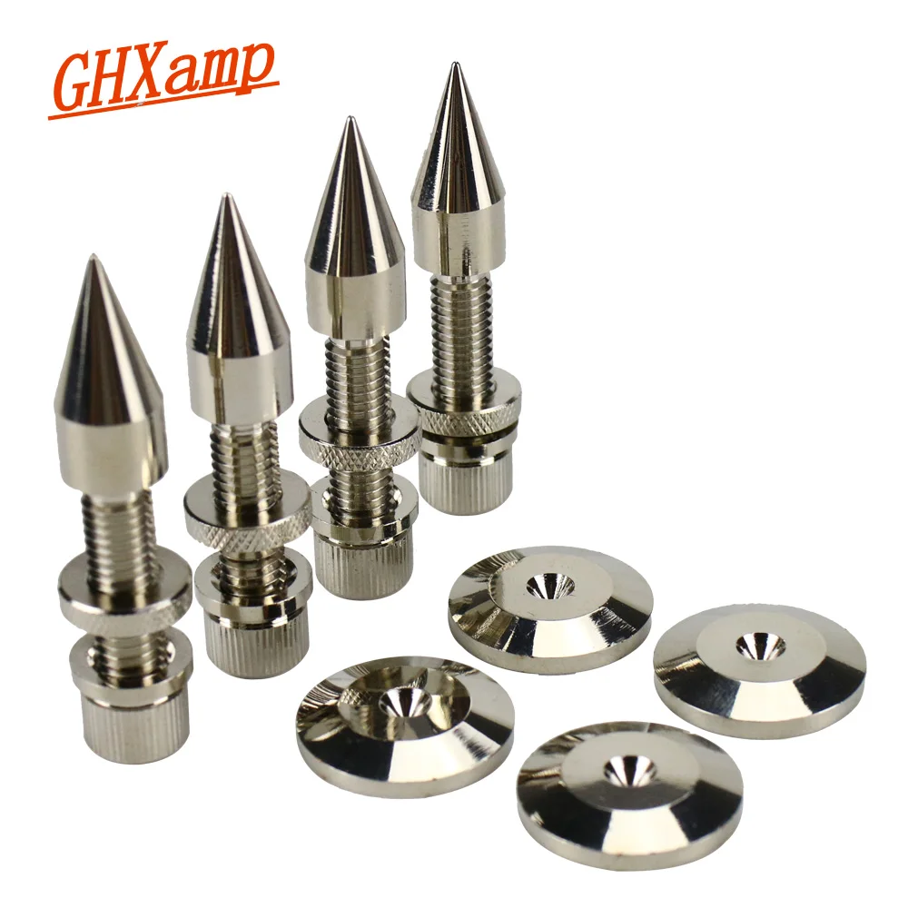 Caixa de Som Almofada de Cobre Ghxamp Espinho Suporte Pés Subwoofer Áudio Alto-falantes Altura: 4 Conjuntos m8 * 60mm