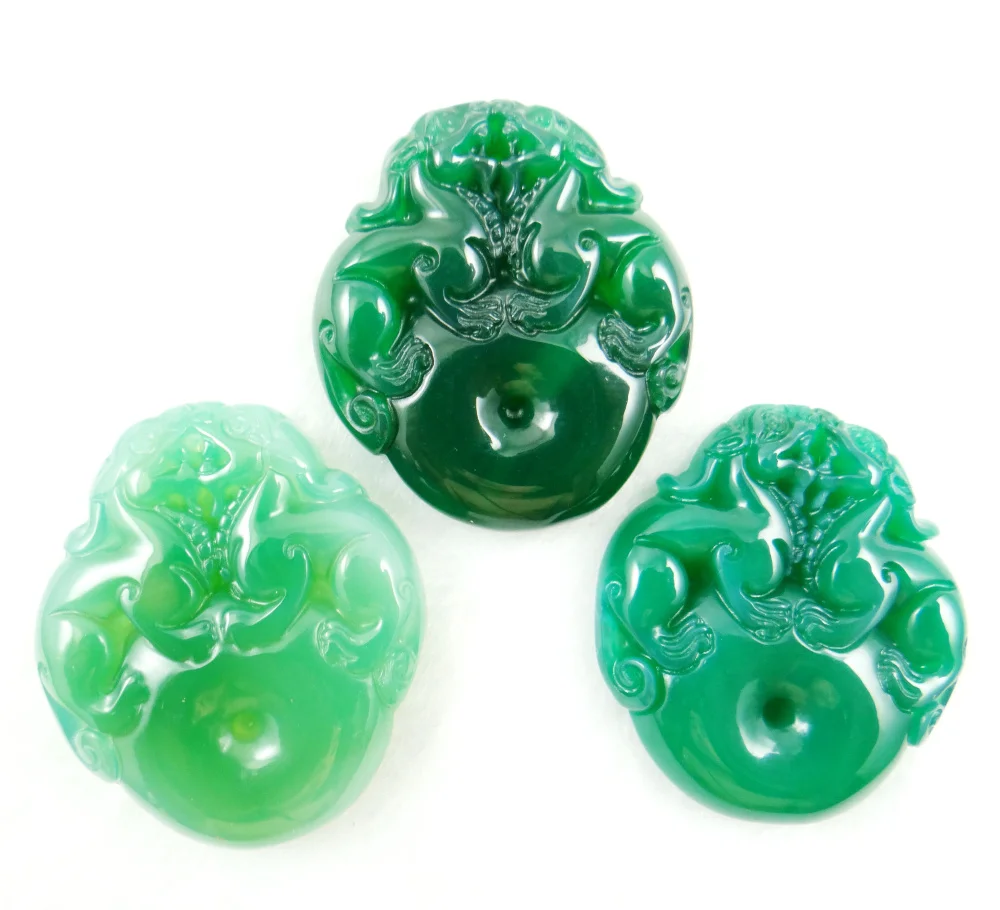 

Fashion Unique Marine chalcedony stone hand-carved beast pendant Gems beads jewelry Making 3Pcs/lot free shipping