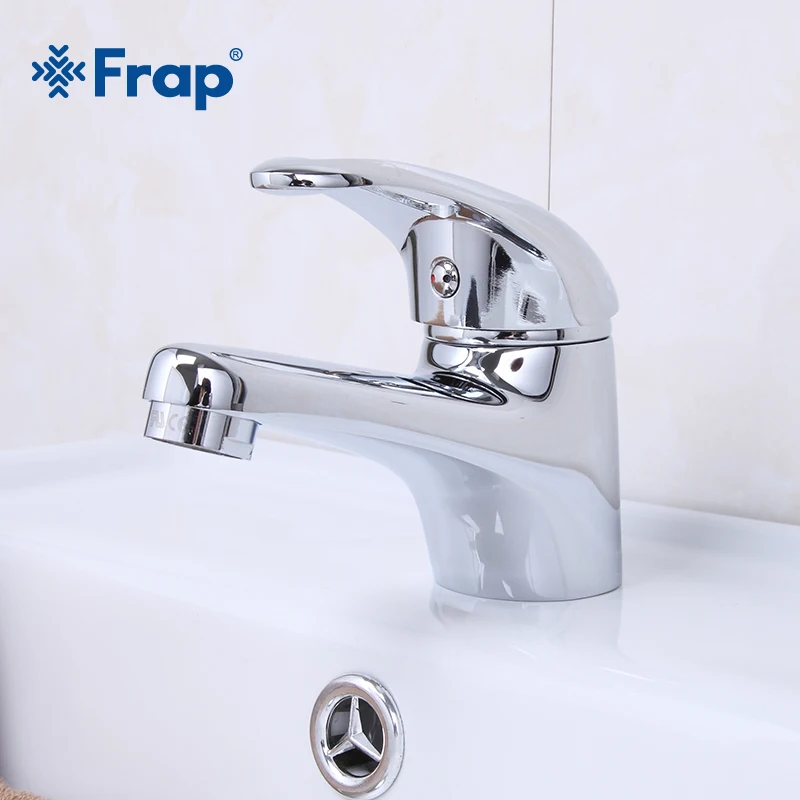 

Хромированный полированный смеситель Frap F1003 для раковины, кухонный кран с одной ручкой и одним отверстием, для холодной и горячей воды