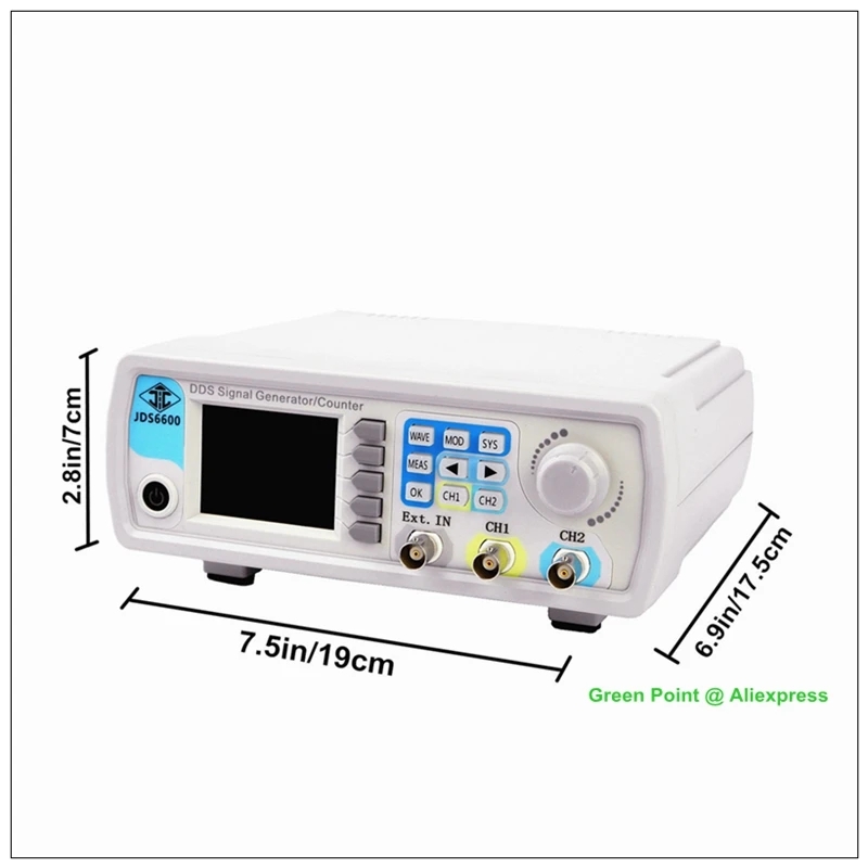 Новый Двухканальный генератор сигналов JDS6600 с цифровым управлением DDS 15 МГц