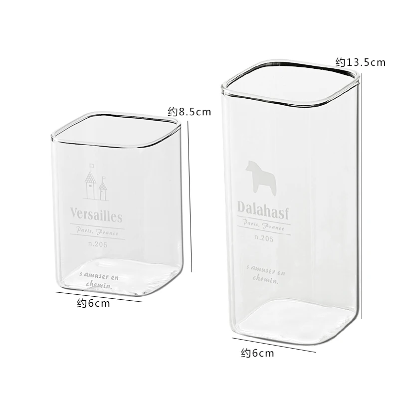 2019 Ограниченная серия квадратное стекло Verre Vaso Vidro для креативных прозрачных