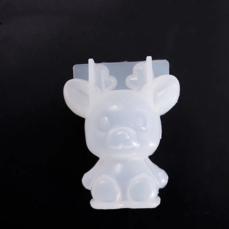 3D Elk силиконовая форма сделай сам помадка Мусс плесень Gummy Dry Pez прессформа