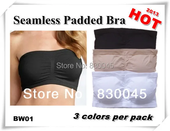 Tv sale product Wholesale Spandex Nylon Seamless Padded Bra 3 colors one pack | Женская одежда