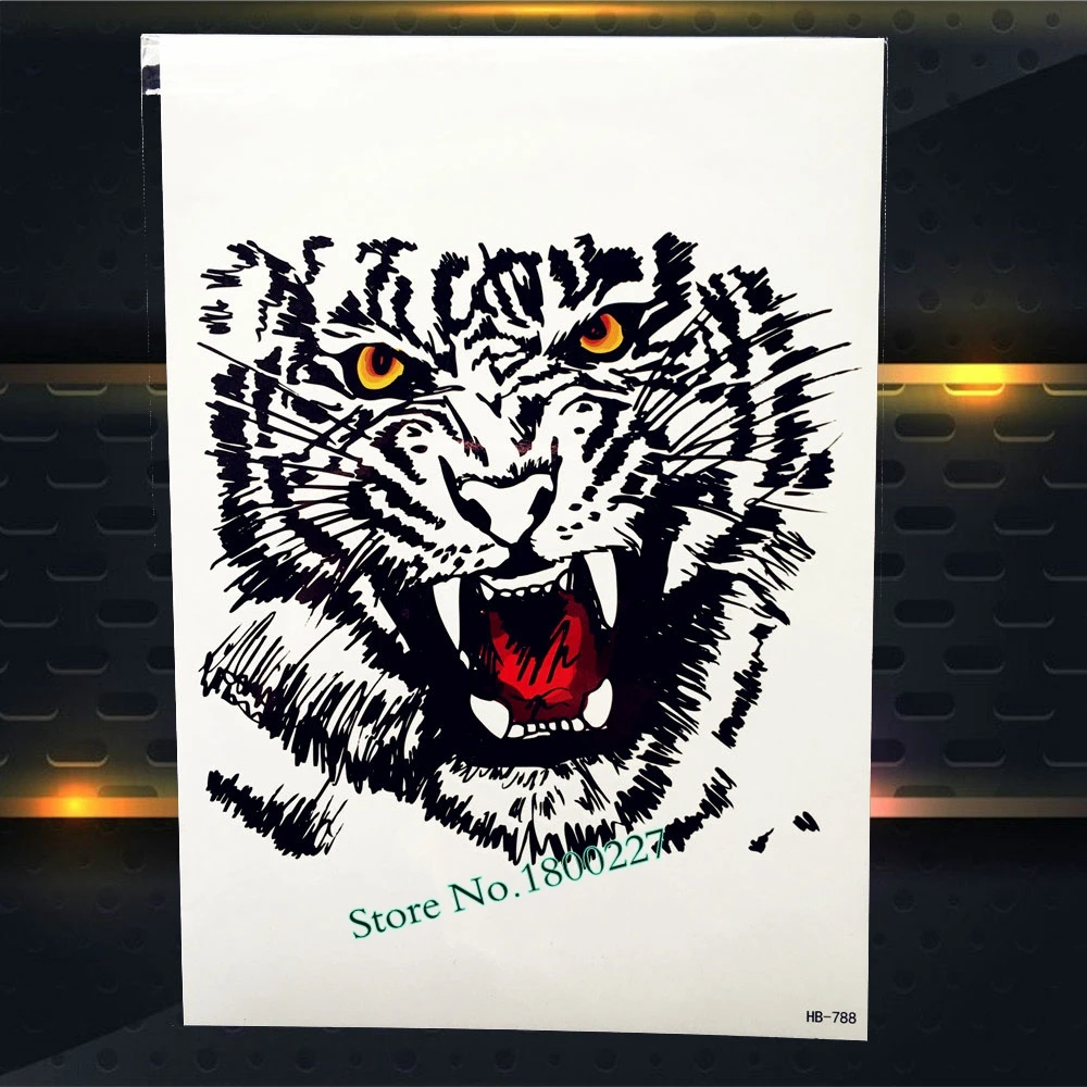 Ужасная змея кобра временная татуировка наклейка водонепроницаемая задняя