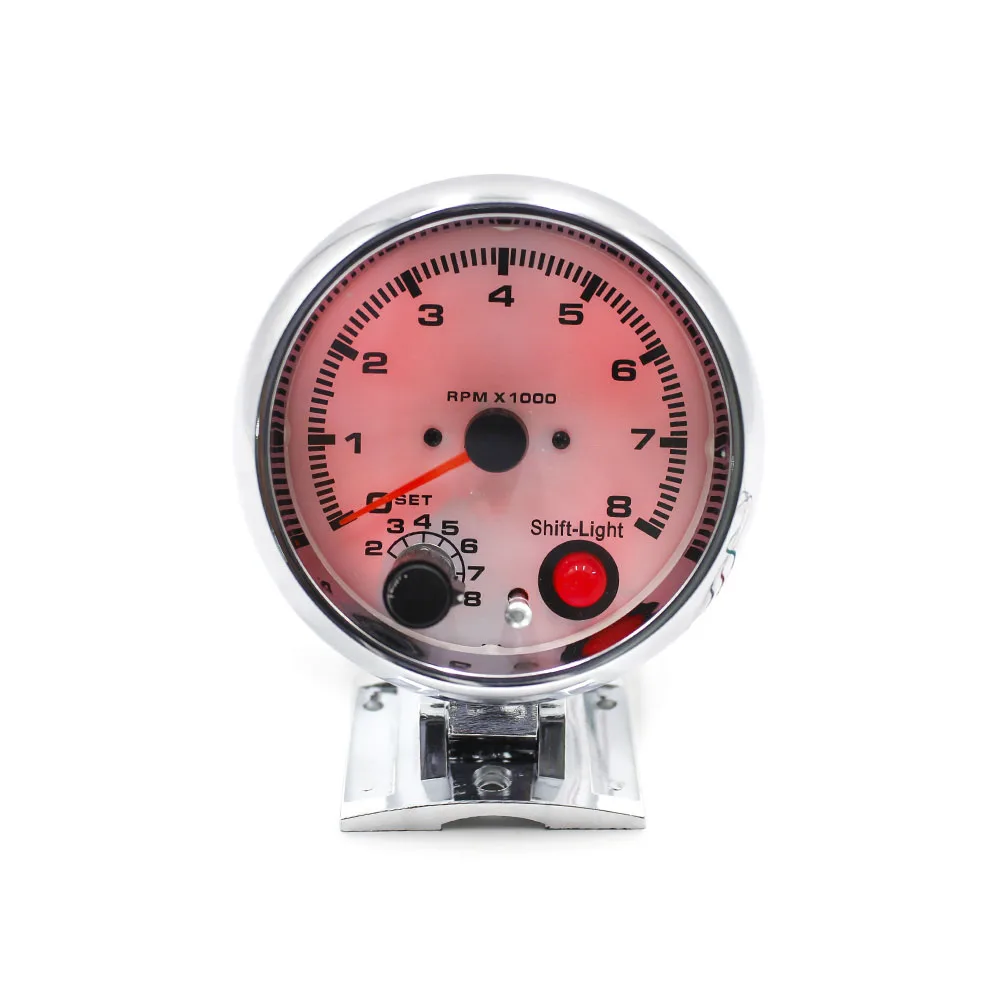 Тахометр CNSPEED Cool 3 75 дюйма 7 цветов выбор дисплея белый корпус хромированный