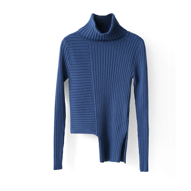 Amii Redefine Casual Knitted Turtleneck Sweater Women Autumn Winter 2018 Office Solid Pullovers Elastic Slim Female Sweaters | Женская