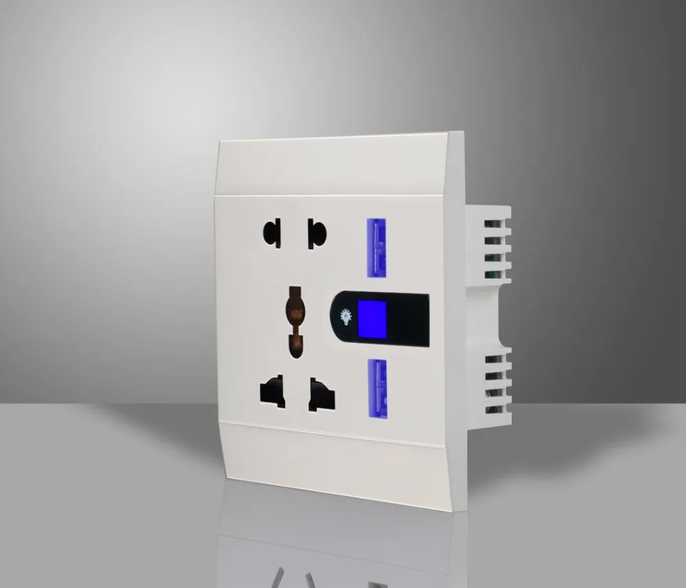 5pin универсальная настенная розетка USB зарядное устройство с ночным