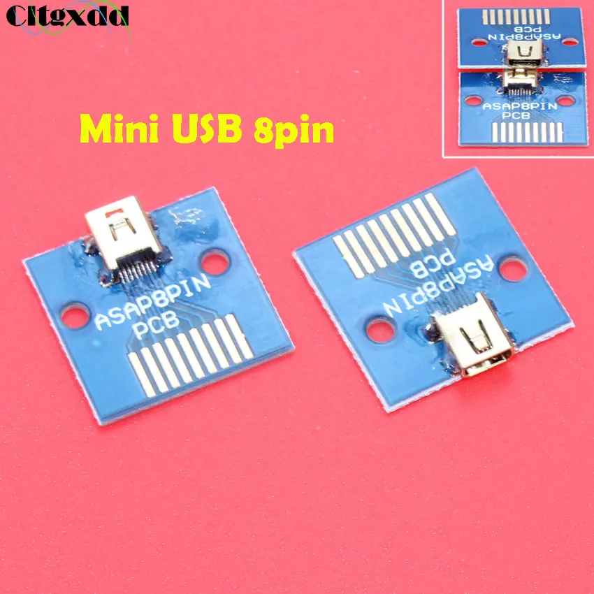 Cltgxdd мини USB Гнездо для платы DIP 5pin 8pin 10pin разъем PCB конвертер с печатной платой