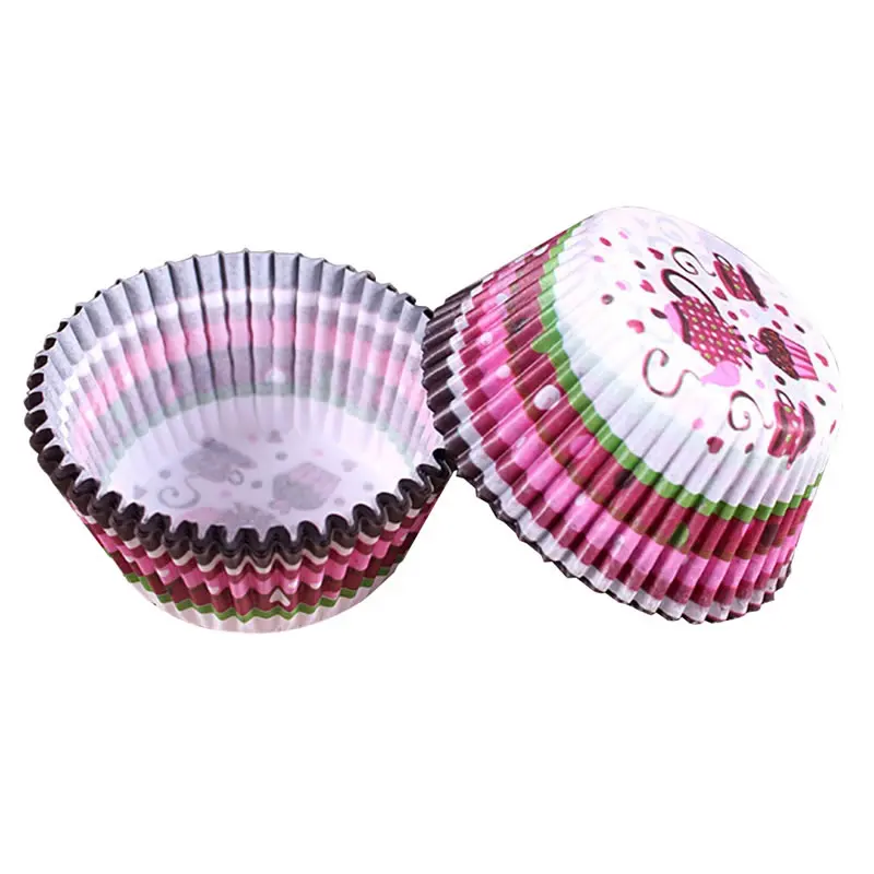 Kettle Upspirit 100Pcs Colorful Cupcake Liners Set Baking Cup Paper Muffin Cases Egg Tarts Tray Cake Wrappers Supplies Decorating Tools - Цвет: Kettle