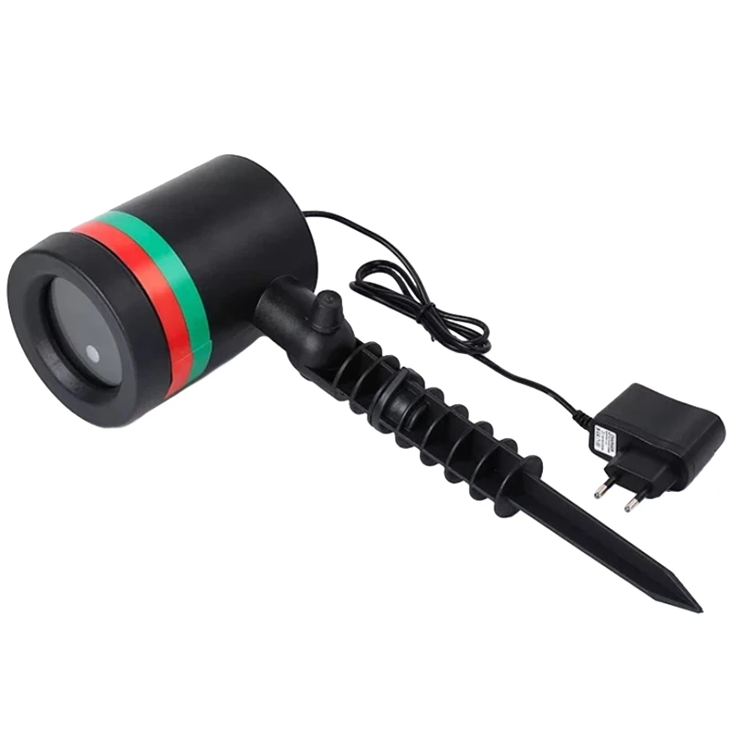 Black Рождественский наружный проектор Rgb Звездный душевой свет проектор наружное украшение душ праздничный газон водонепроницаемый статический мерцающий - Цвет: Black