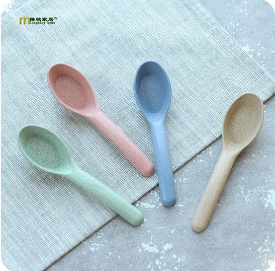 1 Набор миска из пшеничной соломы и риса с ложкой палочки для еды детская посуда