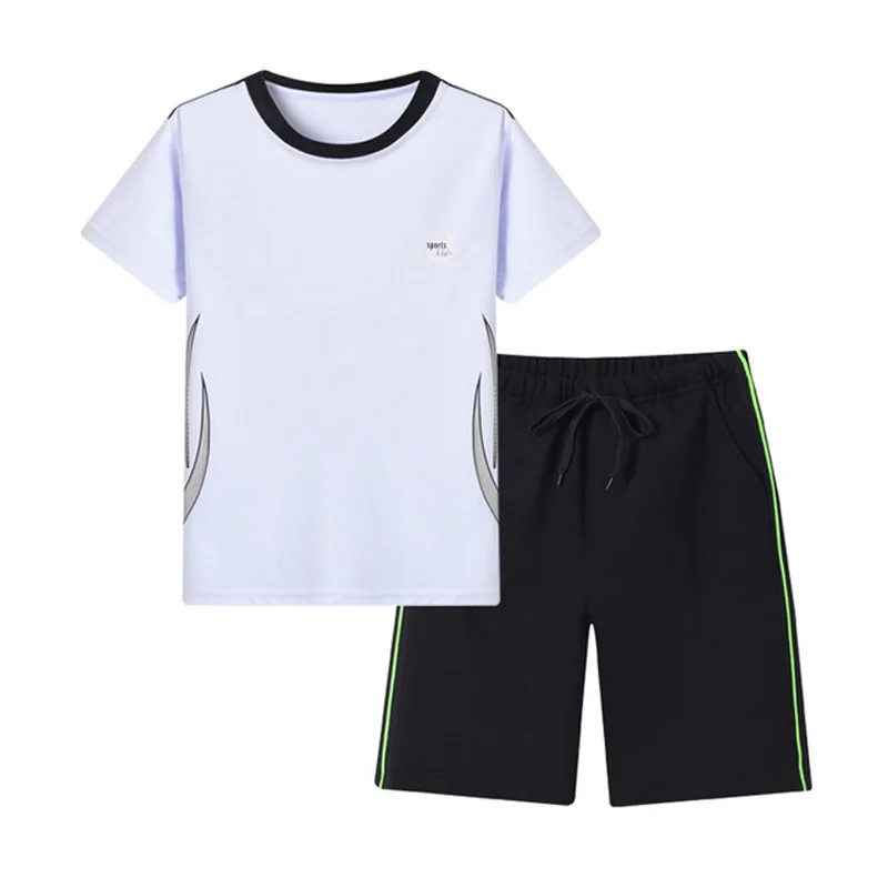 2019 New Summer Boys Sets Casual Sport Suits Big Clothing Kids Track Short Sleeve Tops Shorts 2 Pcs Set BC638 |