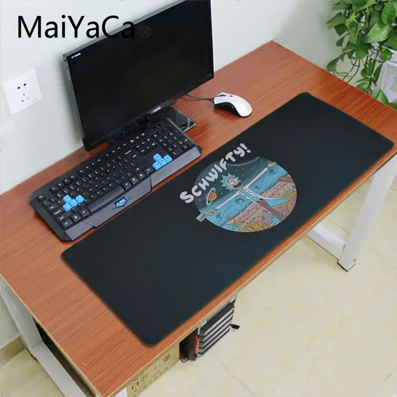 Lock Edge 30X90cm Maiyaca Подарочный коврик для мальчика Рик и Морти Забавный коврик для мышки в стиле аниме игровой коврик для мыши скоростная клавиатура Коврик для мыши ноутбук ПК ноутбук Настольный коврик - Цвет: Lock Edge 30X90cm