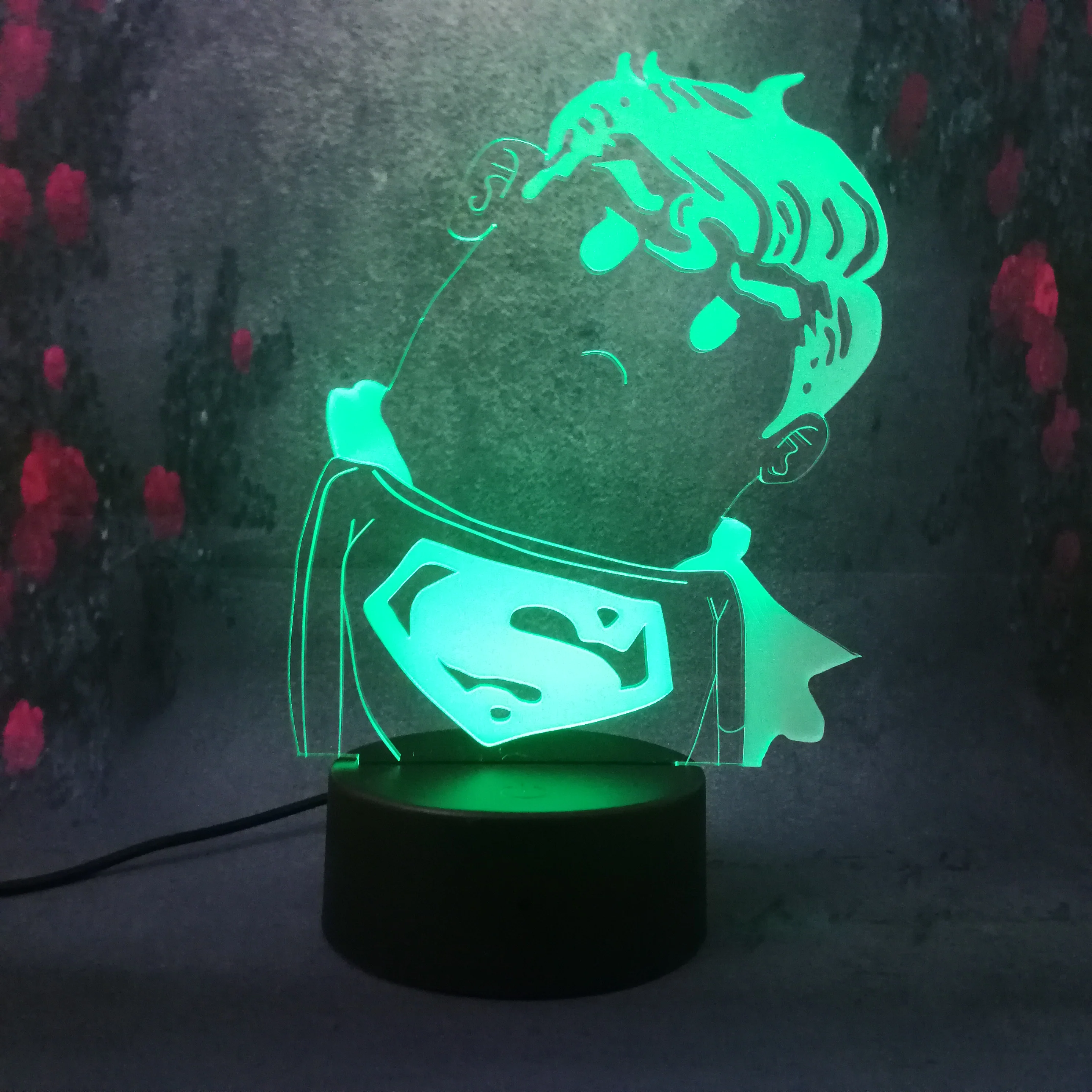 Новинка 3D USB Сенсорная лампа Мстители милый капитан 7 видов цветов Изменение