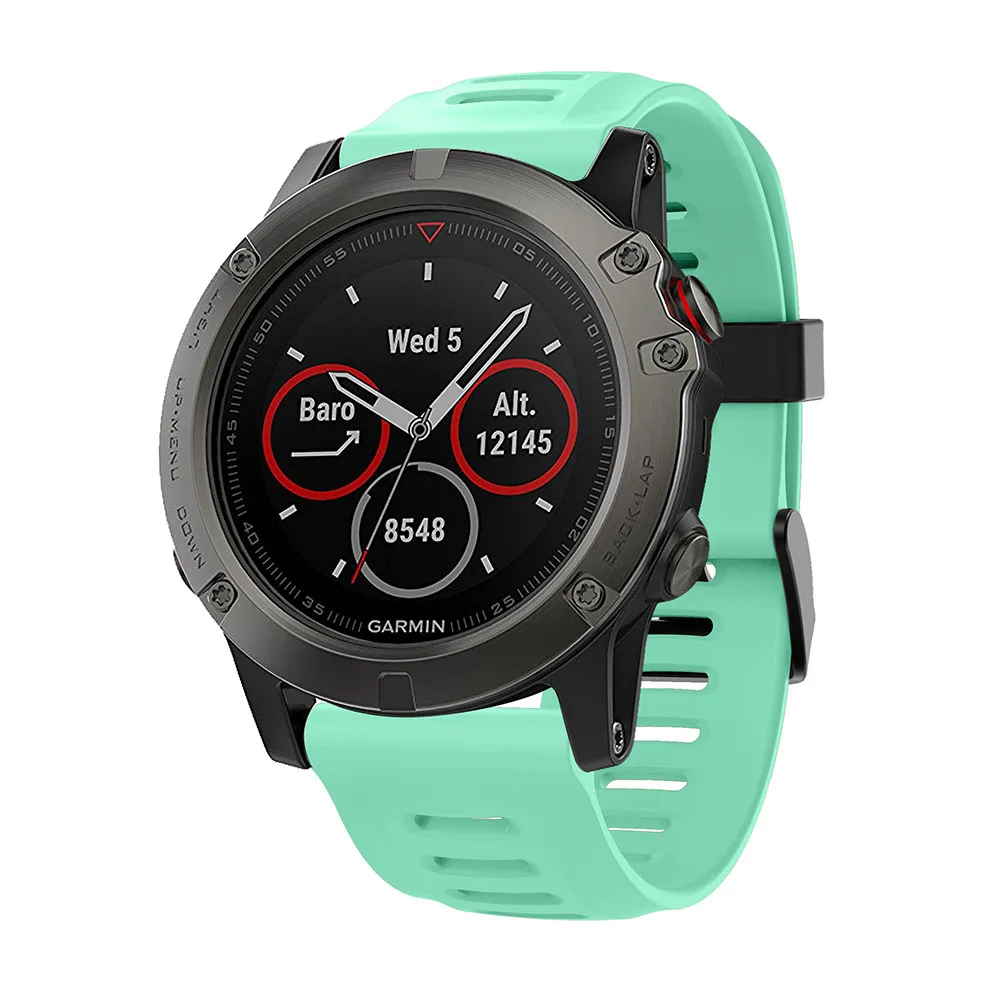 Черный 26 мм Новая замена из силикагеля мягкий ремешок для Garmin Fenix 3/3HR Смарт часы