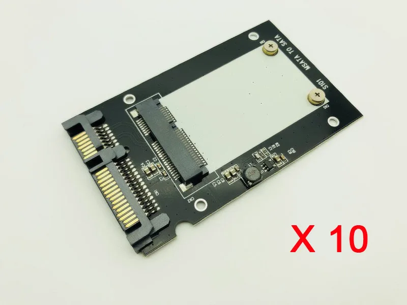 Переходник mSATA SSD на 2 5 дюйма 50 х30 мм 10 шт. для Windows XP/7/8/10 Vista Linux Mac OS|Платы расширения|