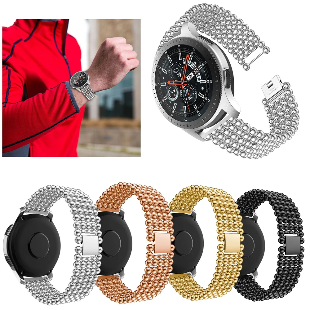 22 мм ремешок для часов из нержавеющей стали для samsung gear S3 Class/Frontier/Galaxy wacth 46 мм ремешок металлический Смарт-часы браслет ремень